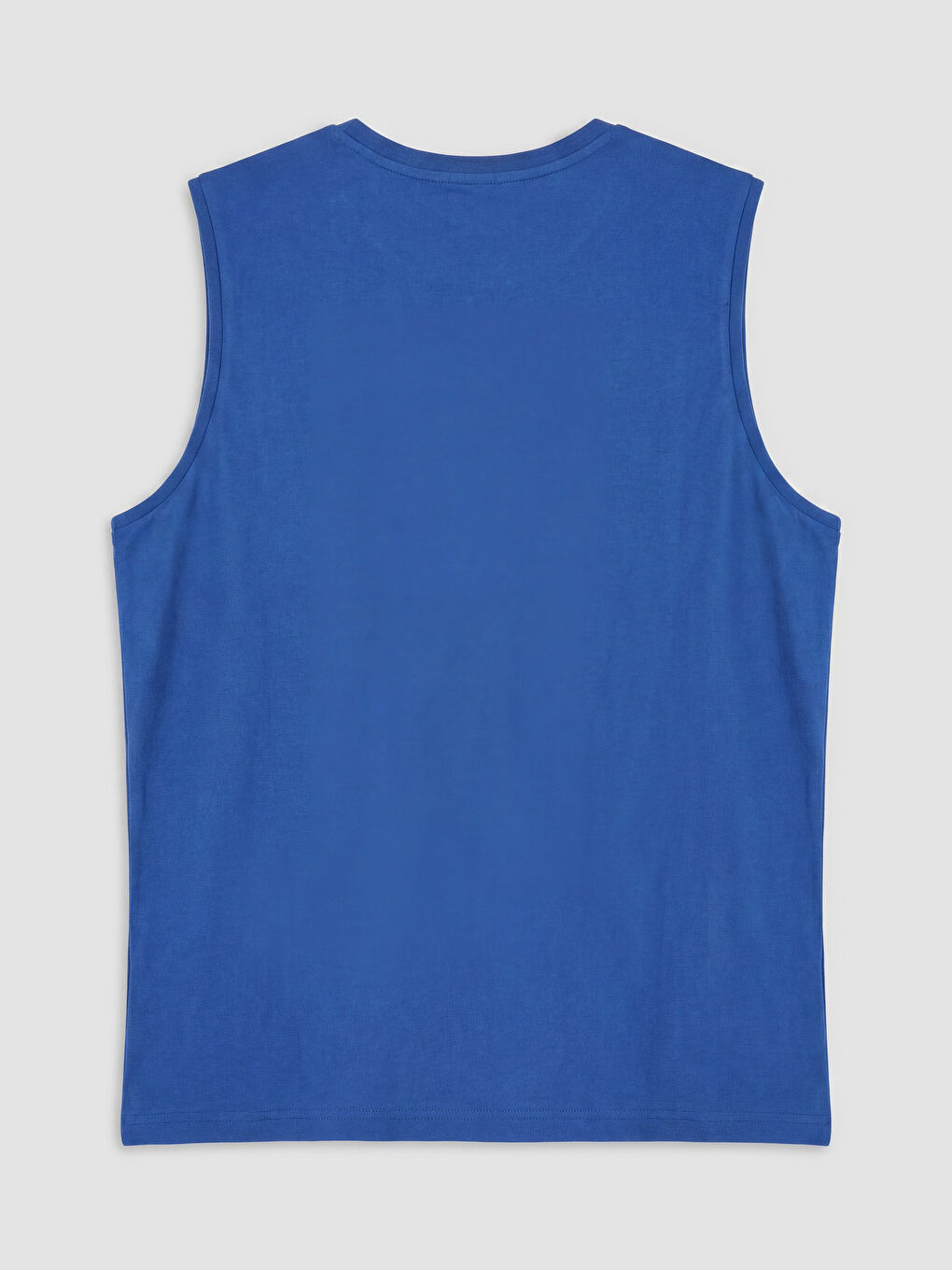 Mavi Bisiklet Yaka Baskılı Erkek Kolsuz Tişört-1