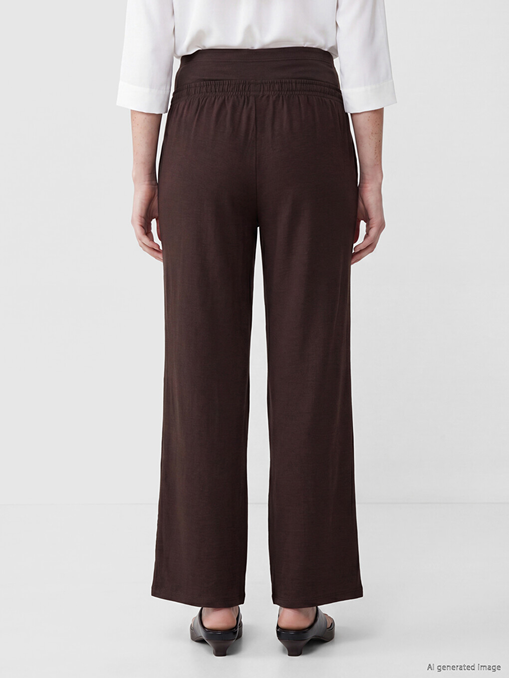 Over Bump Paneled Women's Maternity Trousers-3