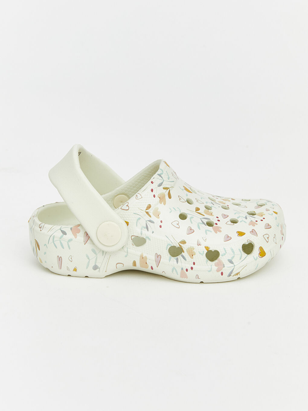 Bej Baskılı Kız Çocuk Plaj Sandaleti-1