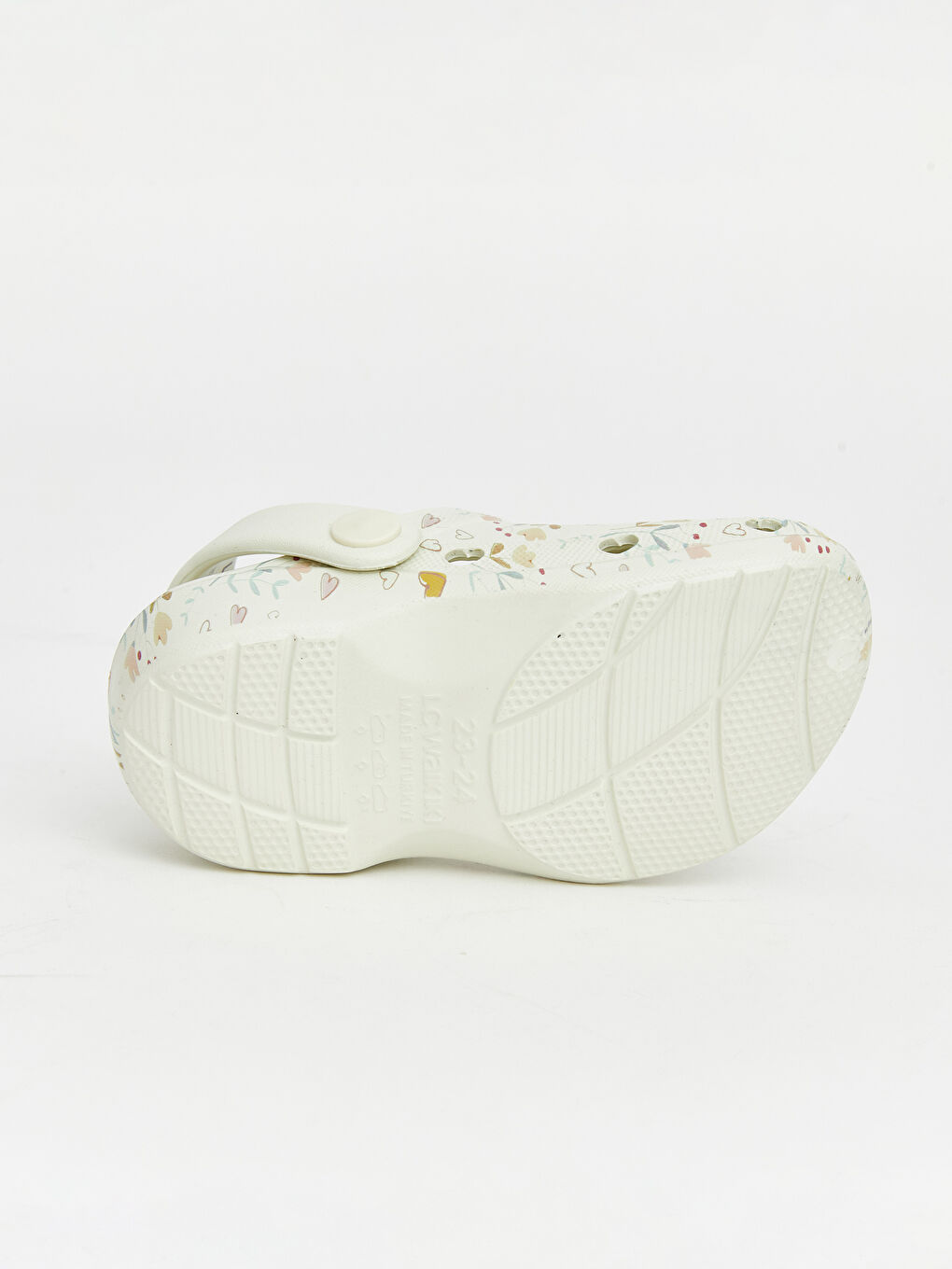 Bej Baskılı Kız Çocuk Plaj Sandaleti-3