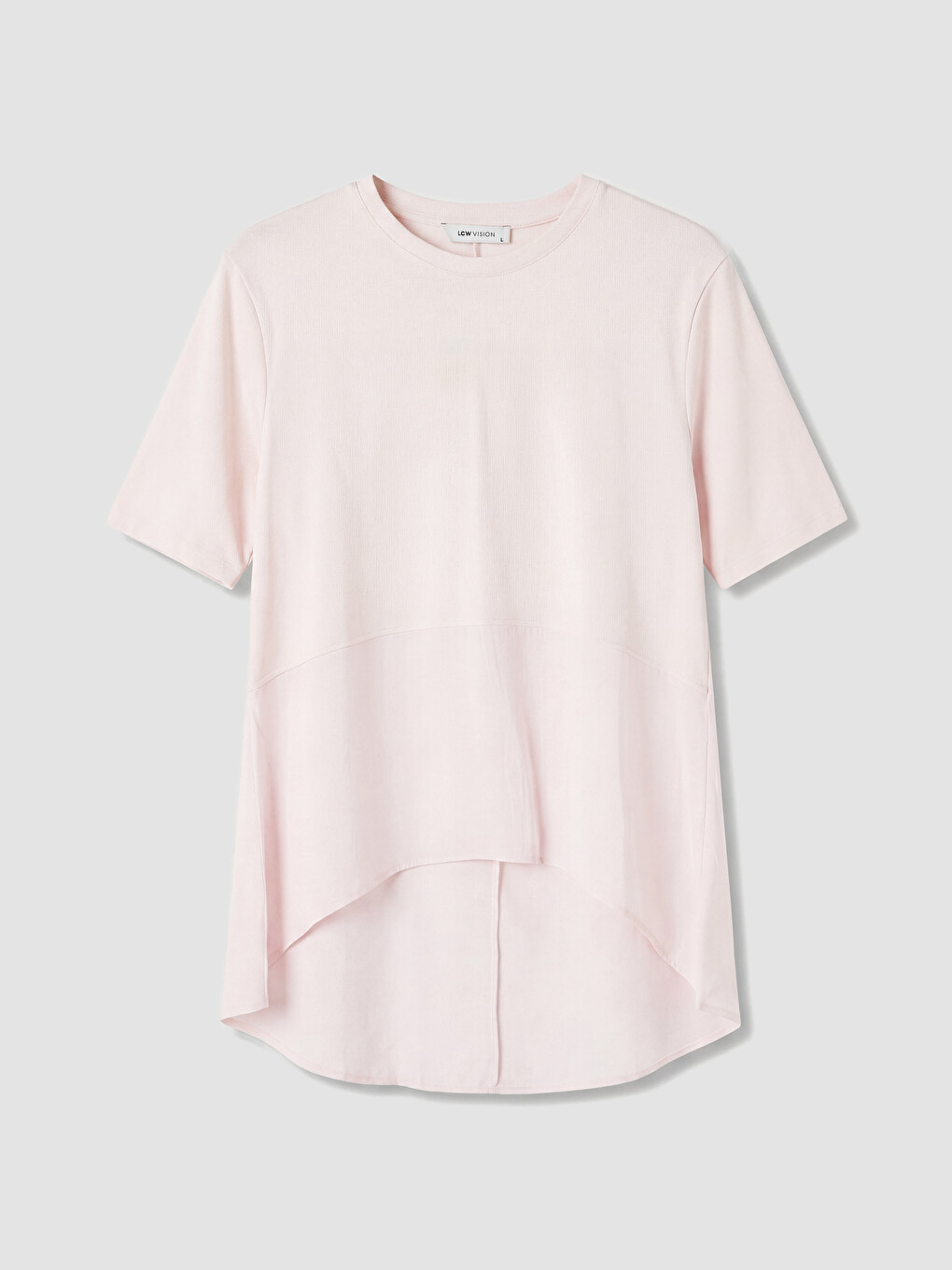 Pembe Bisiklet Yaka Kadın Tişört