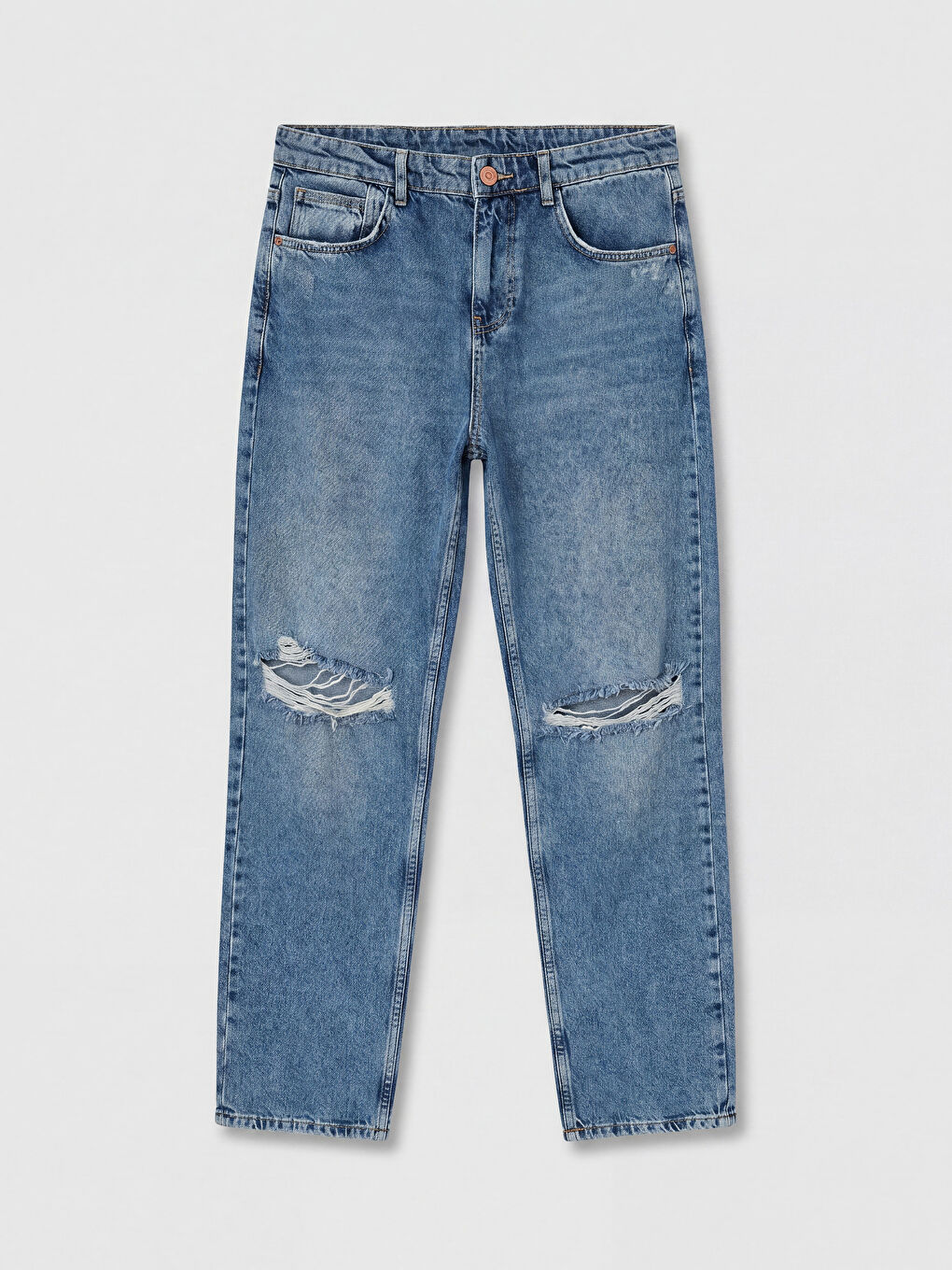 İndigo Baggy Fit Erkek Jean Pantolon