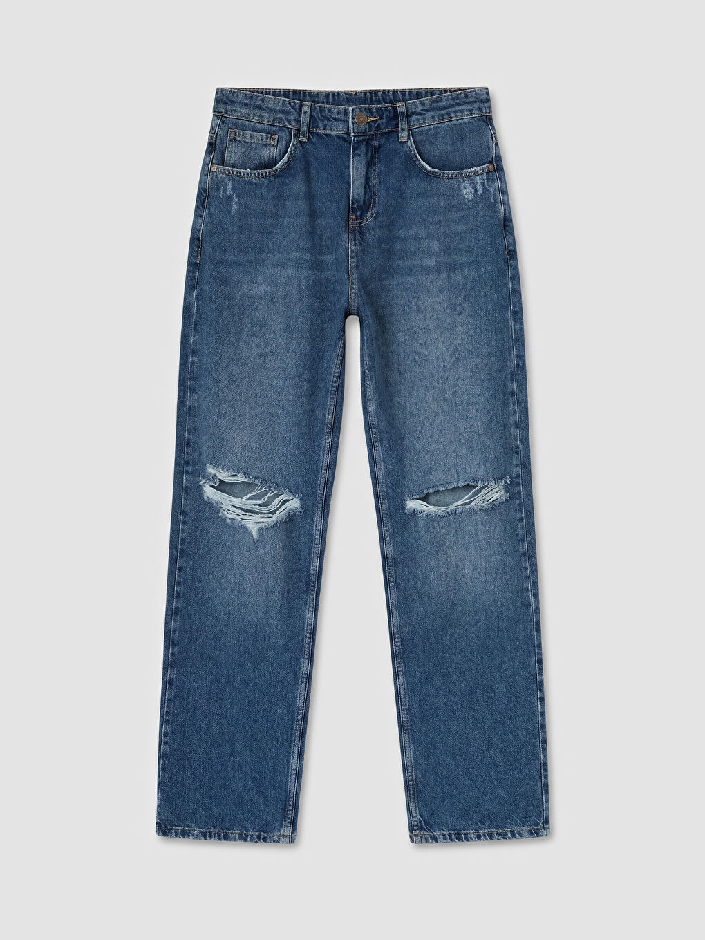 İndigo Baggy Fit Erkek Jean Pantolon