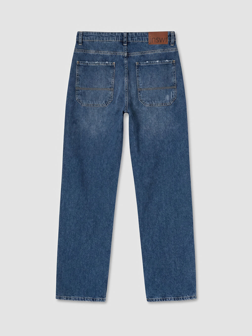 İndigo Baggy Fit Erkek Jean Pantolon-1