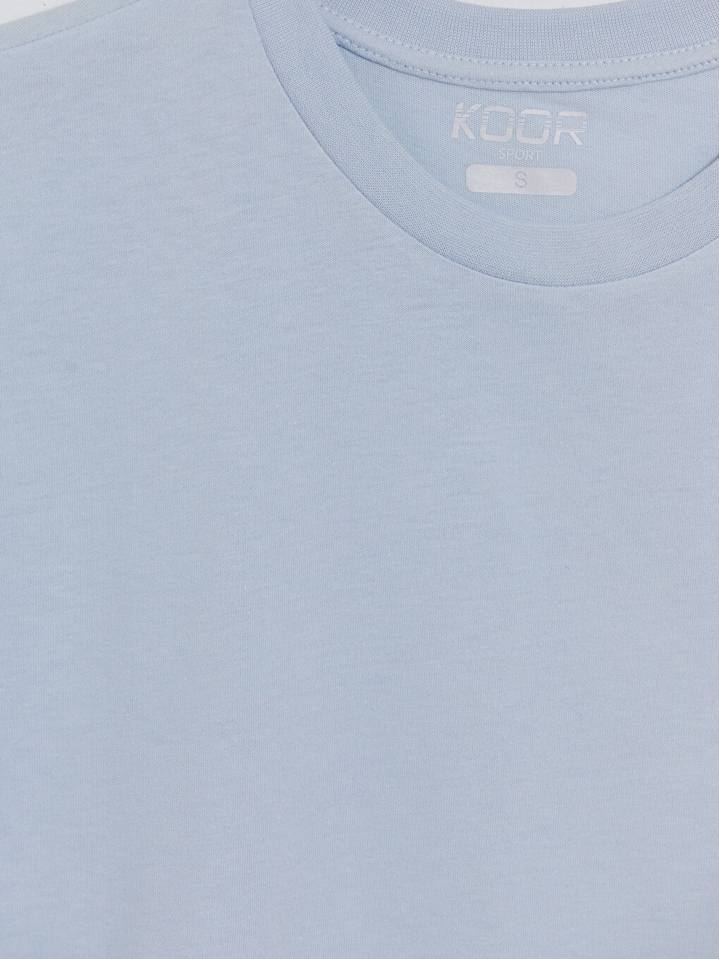 Mavi Baskılı Oversize Kadın Spor Tişört-3