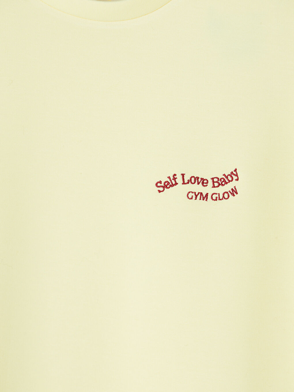 Sarı Nakışlı Soft Touch Kadın Spor Tişört-2