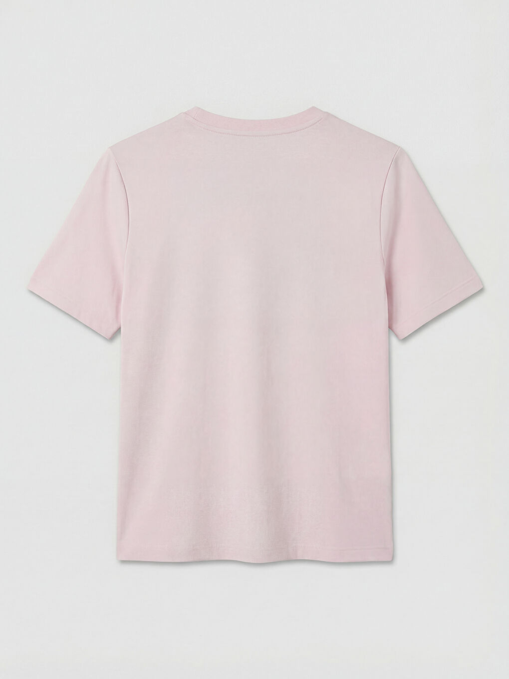 Pembe Nakışlı Soft Touch Kadın Spor Tişört-1