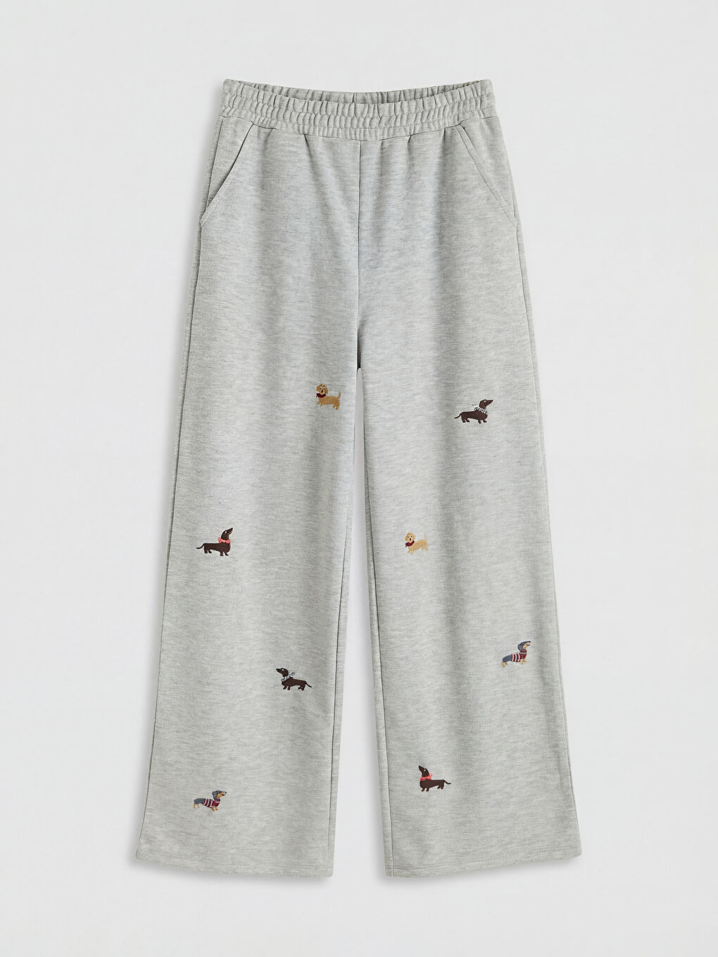 Gri Nakışlı Kız Çocuk Eşofman Takım-4