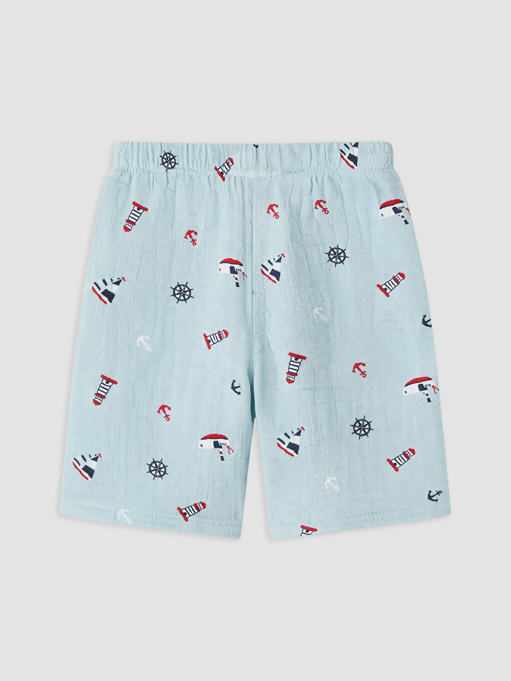 Mavi Resort Yaka Erkek Çocuk Şortlu Pijama Takımı-2