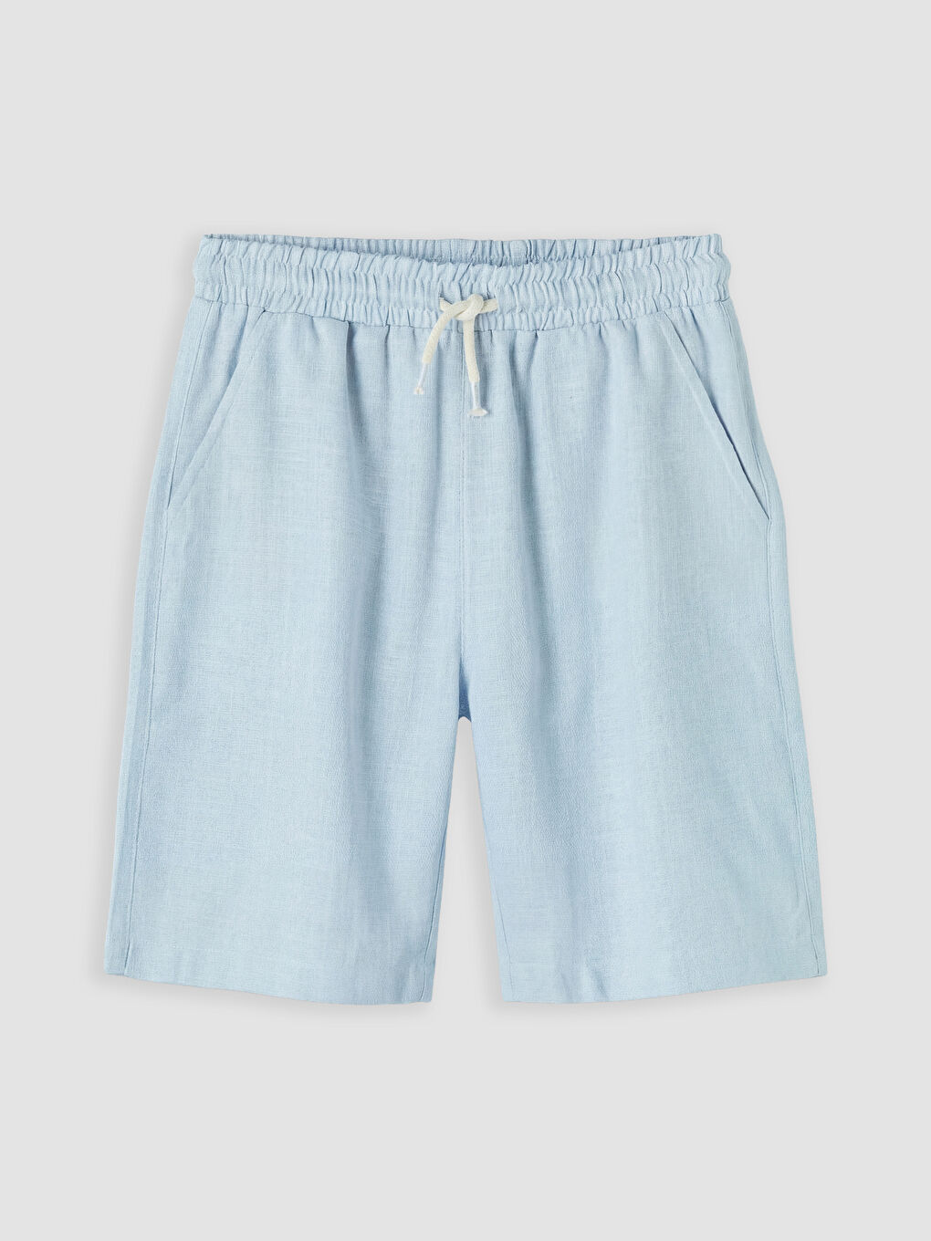 Mavi Erkek Çocuk Armürlü Şort