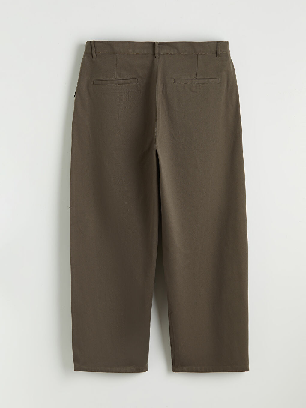 Haki Rahat Kalıp Erkek Pileli Pantolon-5