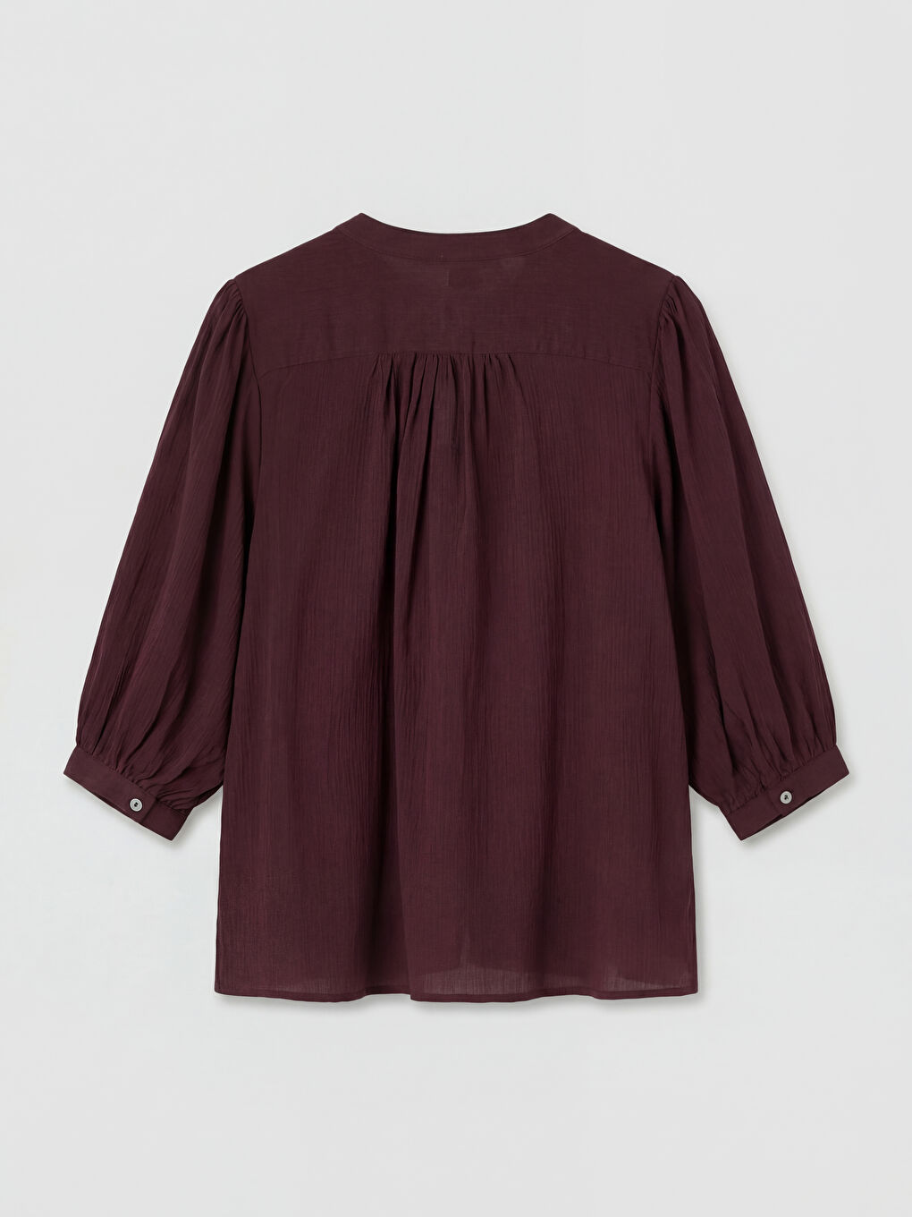 Mürdüm Hakim Yaka Büzgülü Bluz-5