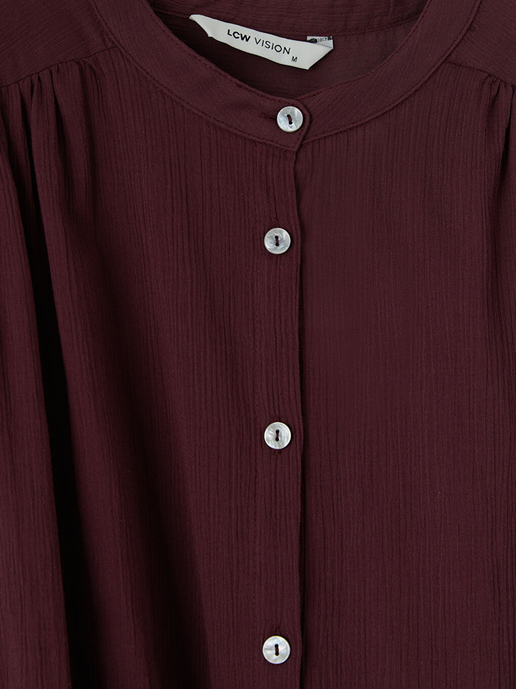 Mürdüm Hakim Yaka Büzgülü Bluz-6