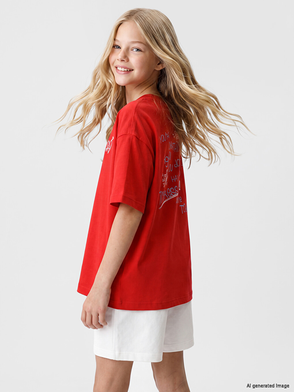 Tricou Fete Imprimat Croială Lejeră