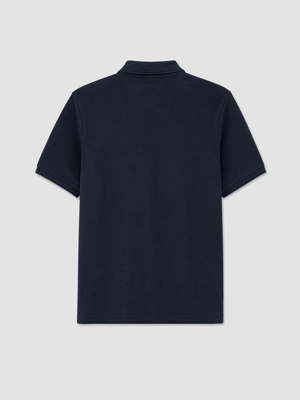 Lacivert Polo Yaka Penye Erkek Tişört-1