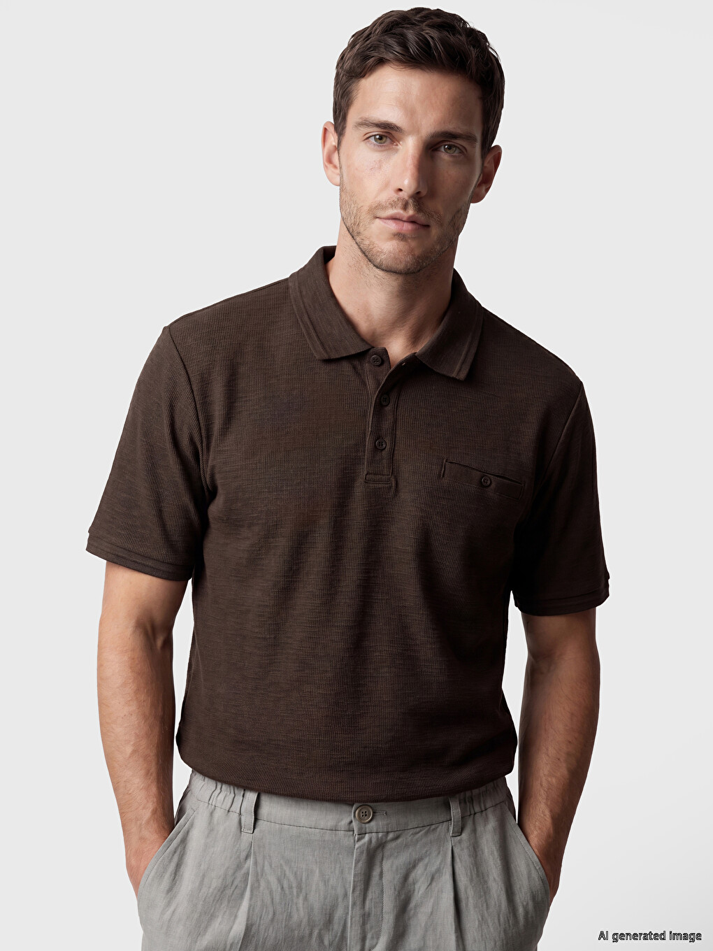 Polo Collar Jersey Men's T-shirt