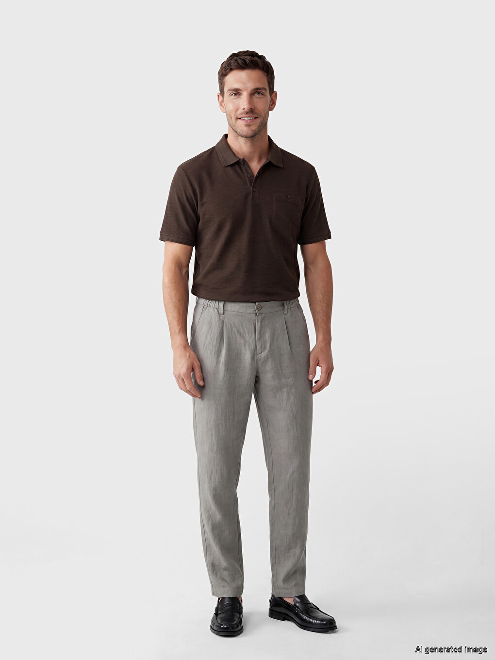 Polo Collar Jersey Men's T-shirt-1