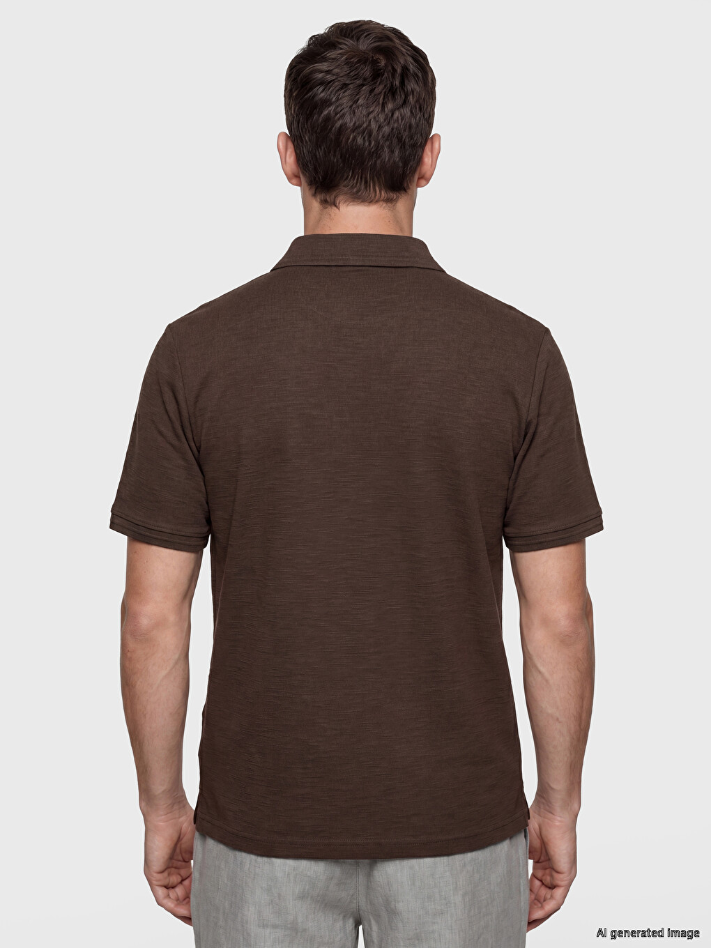 Polo Collar Jersey Men's T-shirt-3