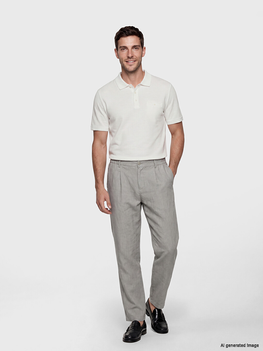 Polo Collar Jersey Men's T-shirt-1
