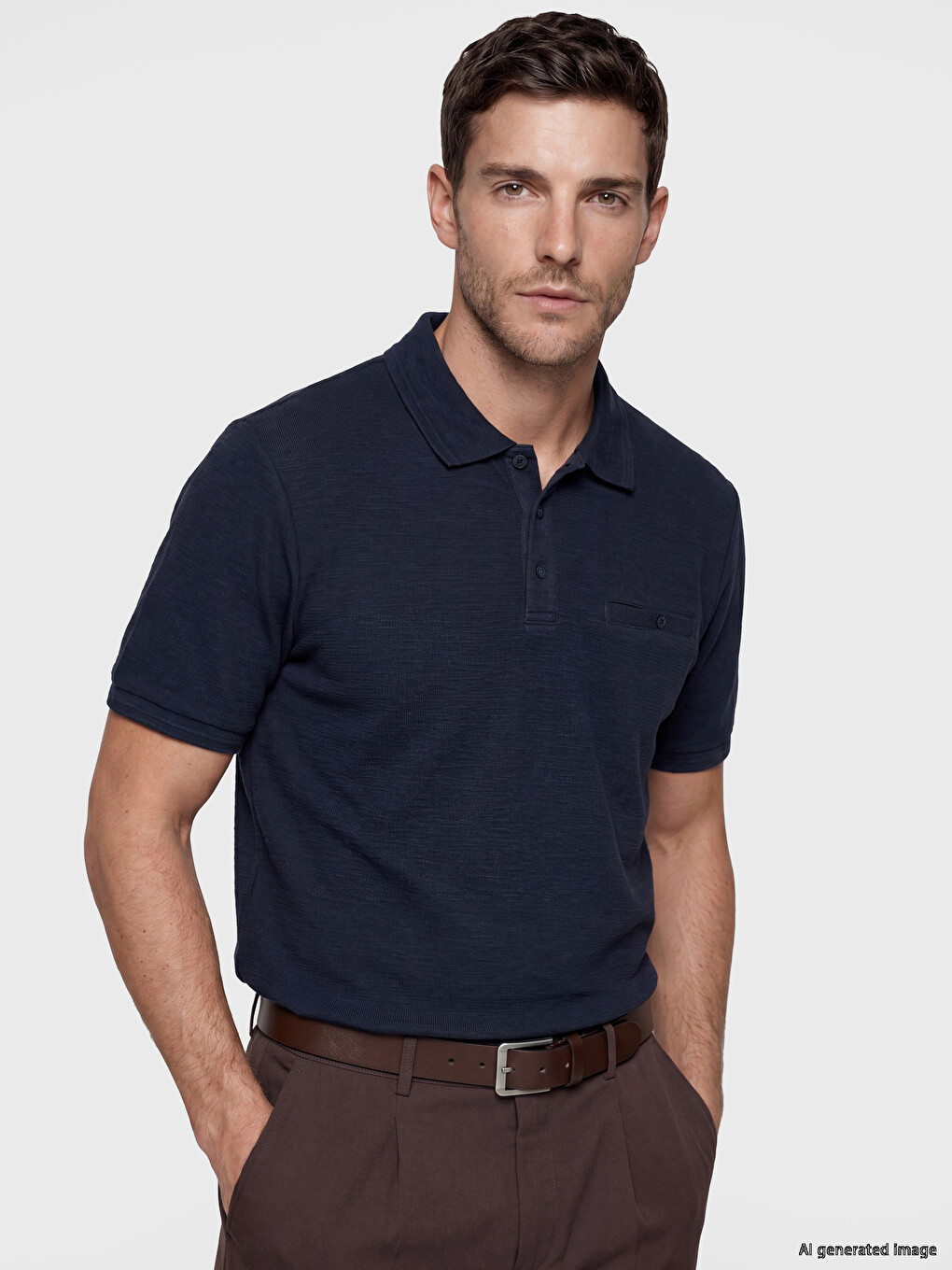 Polo Collar Jersey Men's T-shirt