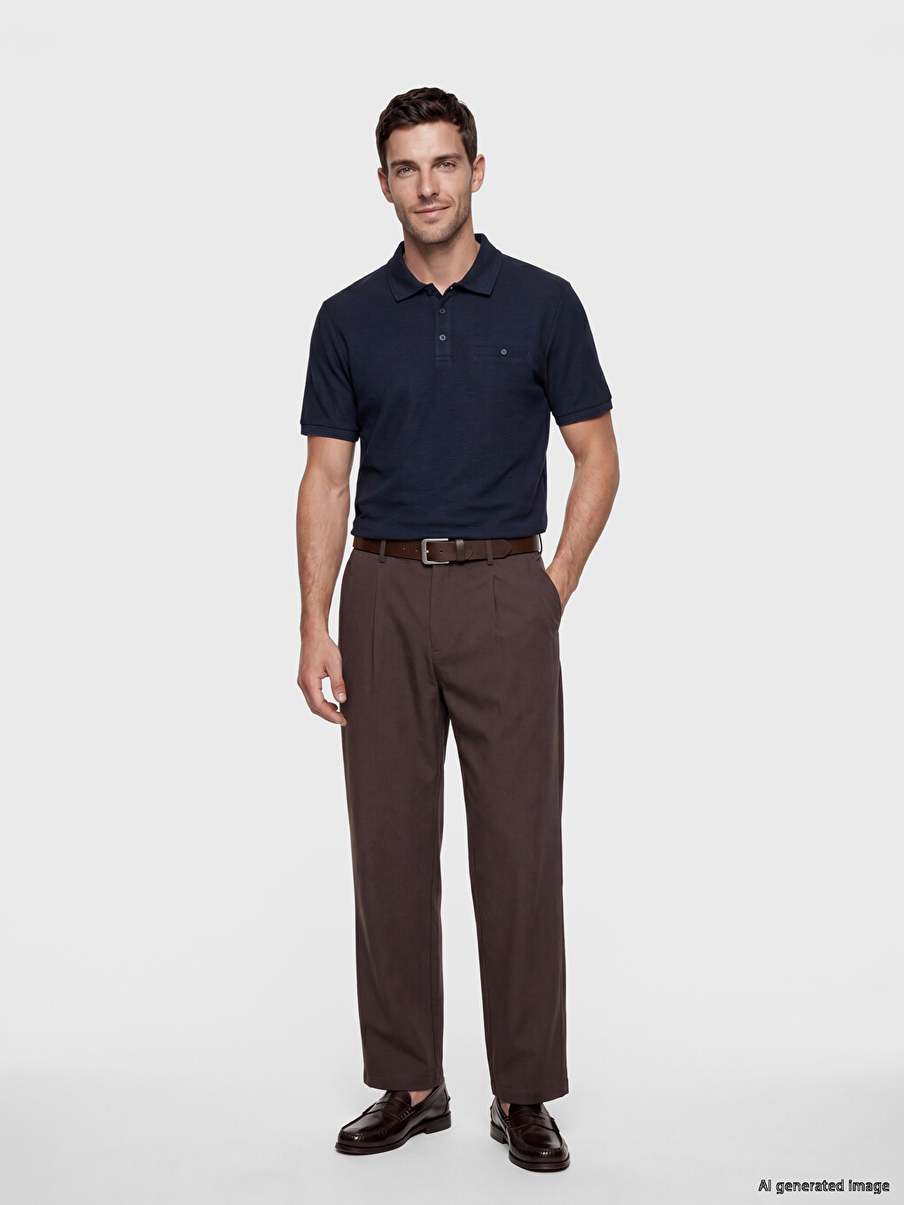 Polo Collar Jersey Men's T-shirt-1