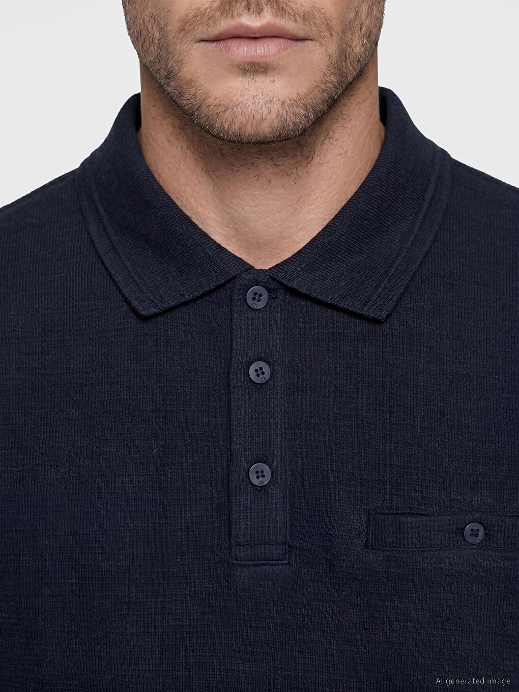 Polo Collar Jersey Men's T-shirt-2