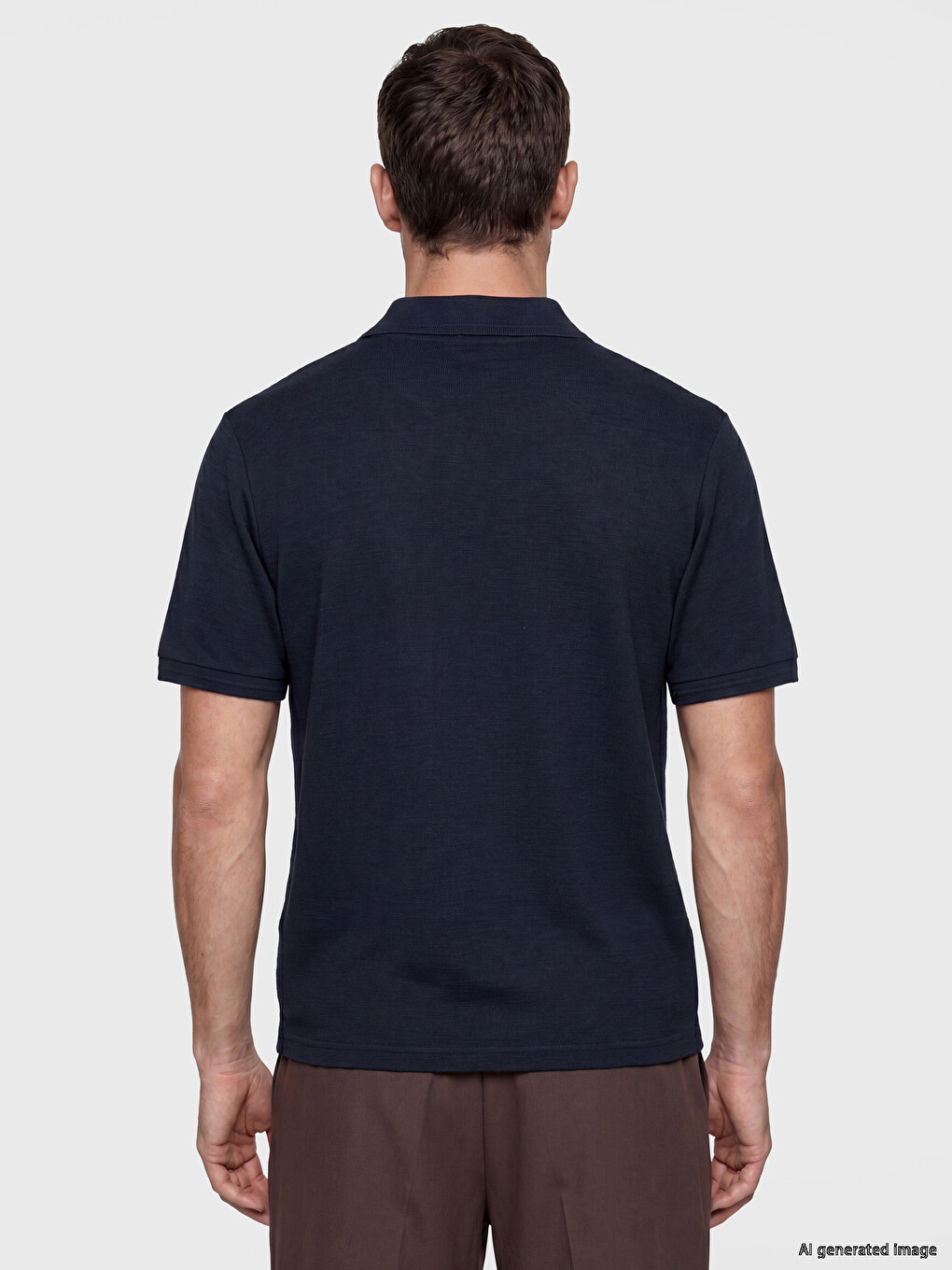 Polo Collar Jersey Men's T-shirt-3
