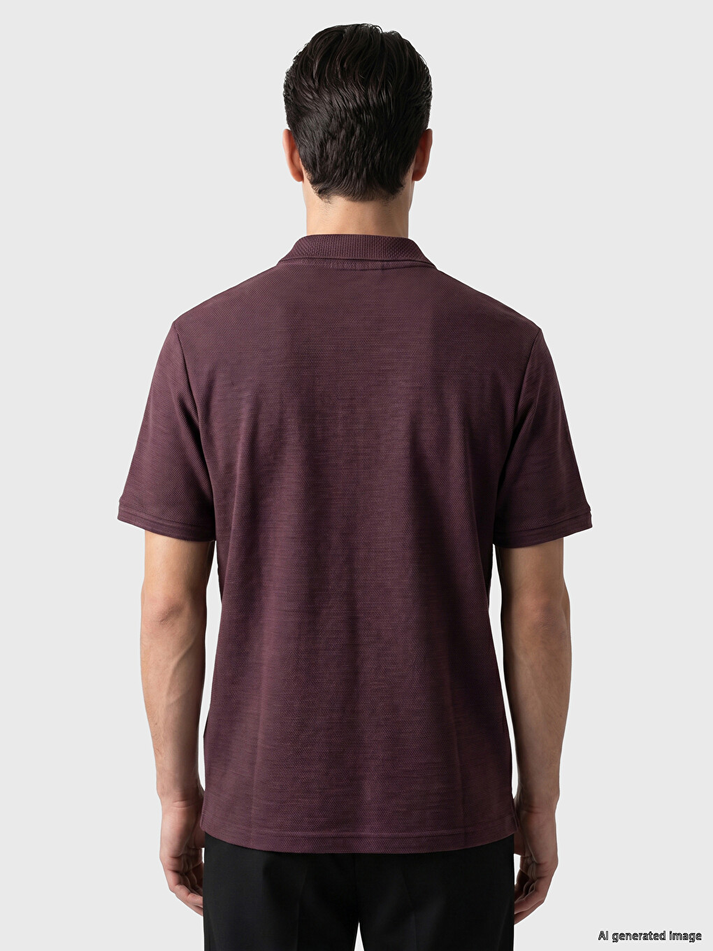 Polo Collar Jersey Men's T-shirt-3