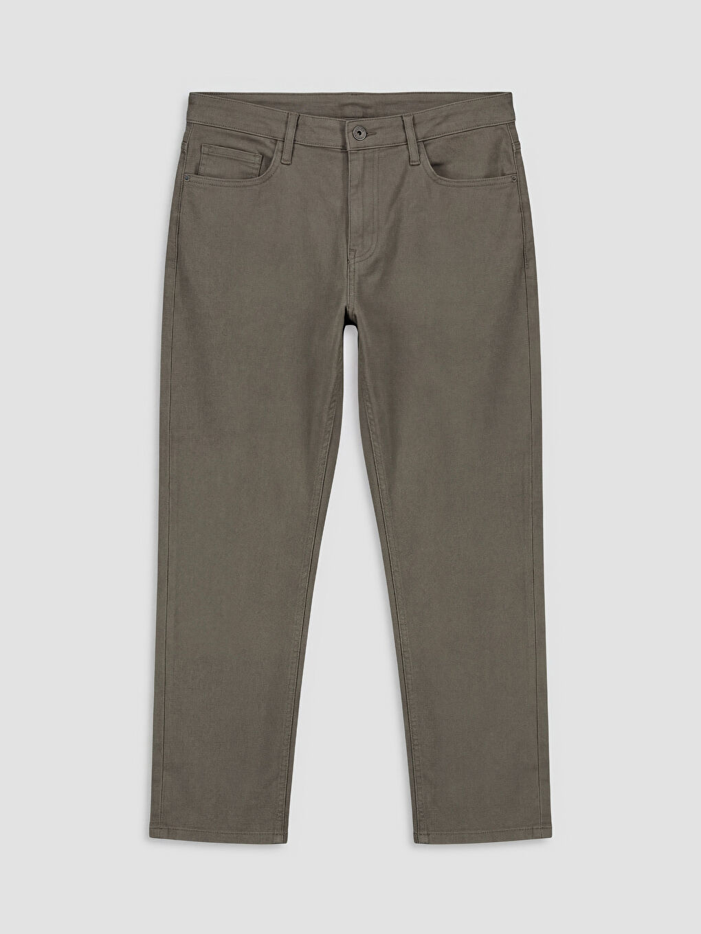 Haki Rahat Kalıp Gabardin Erkek Chino Pantolon