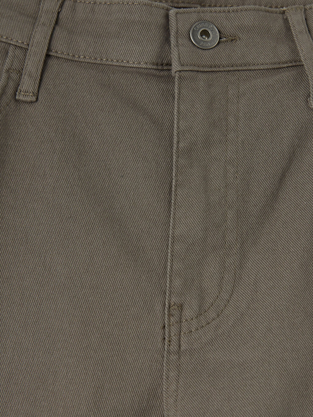 Haki Rahat Kalıp Gabardin Erkek Chino Pantolon-2