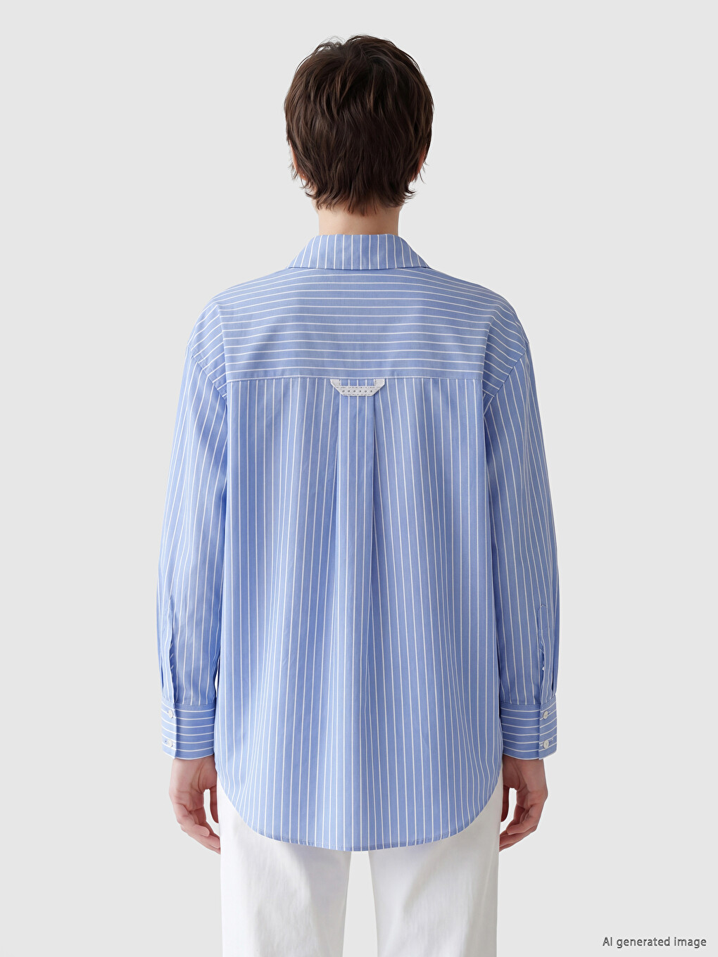 Striped Lace Detailed Women's Shirt-4