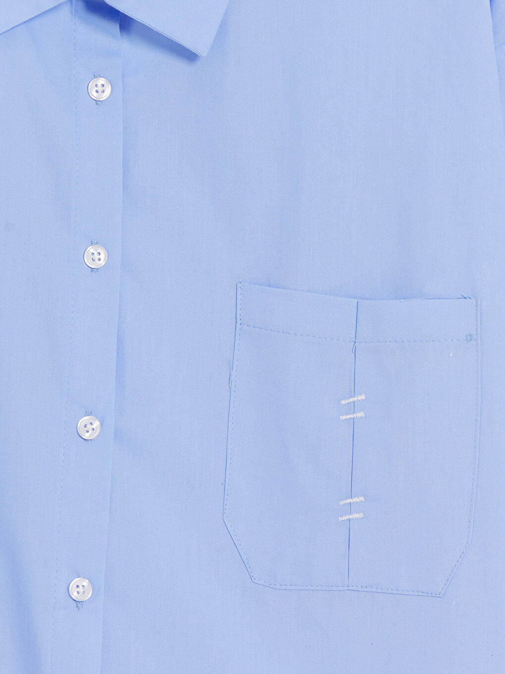 Mavi Cepli Kadın Gömlek-2