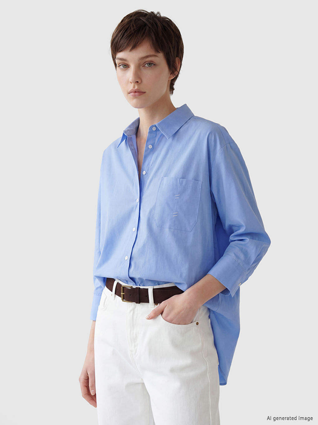 Pocketed Women's Shirt