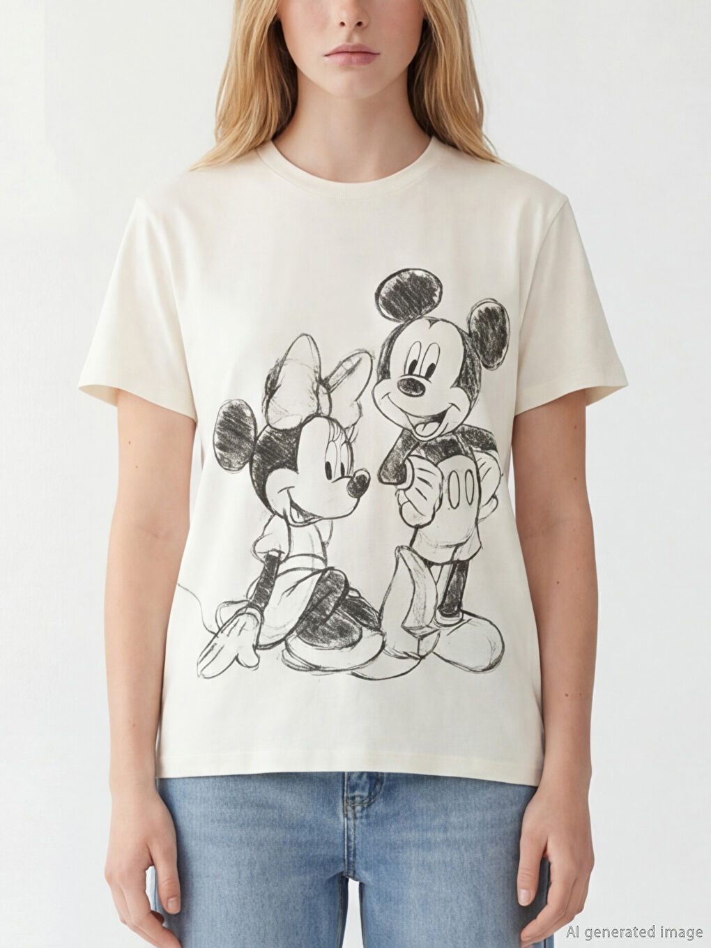 Mickey Mouse Printed Women's T-Shirt-2