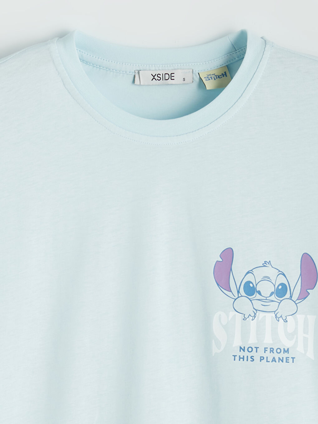 მრგვალი საყელო Stitch ნაბეჭდი ქალის მაისური-5