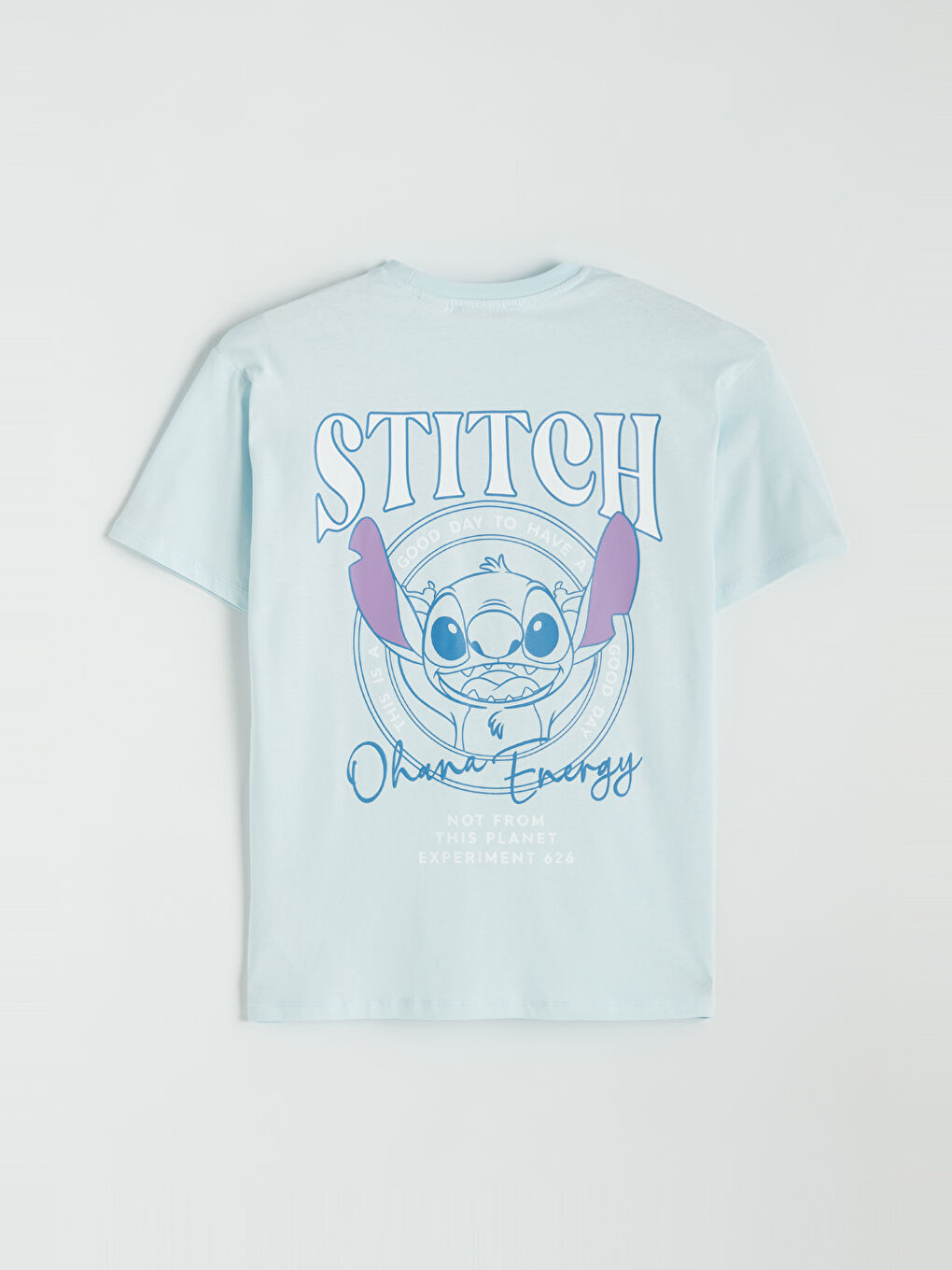 მრგვალი საყელო Stitch ნაბეჭდი ქალის მაისური-6