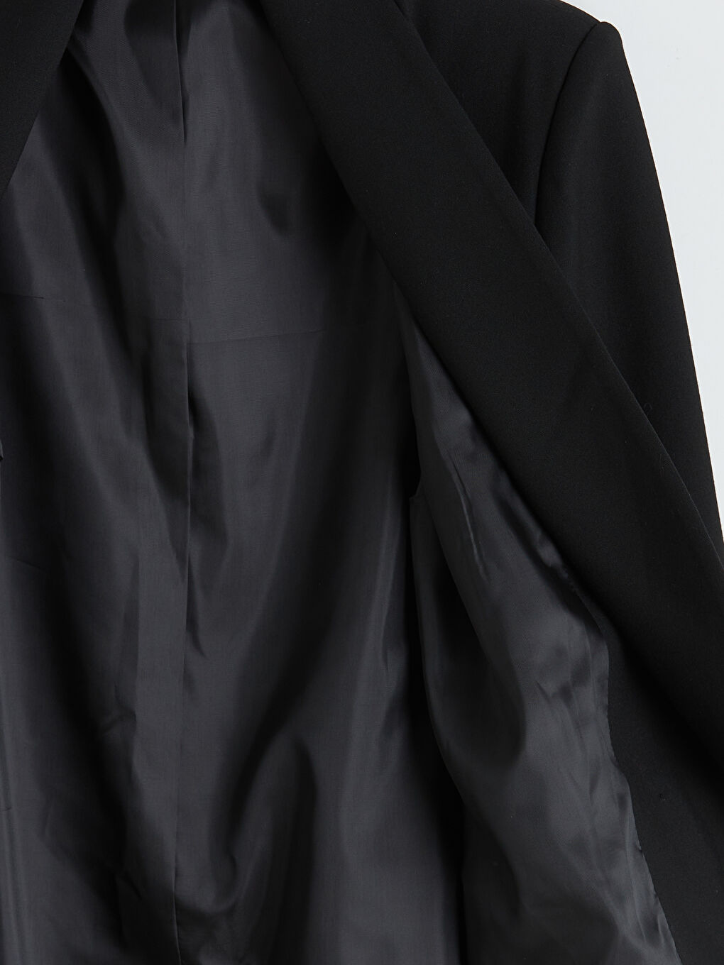 Siyah Şal Yaka Kadın Blazer Ceket-5