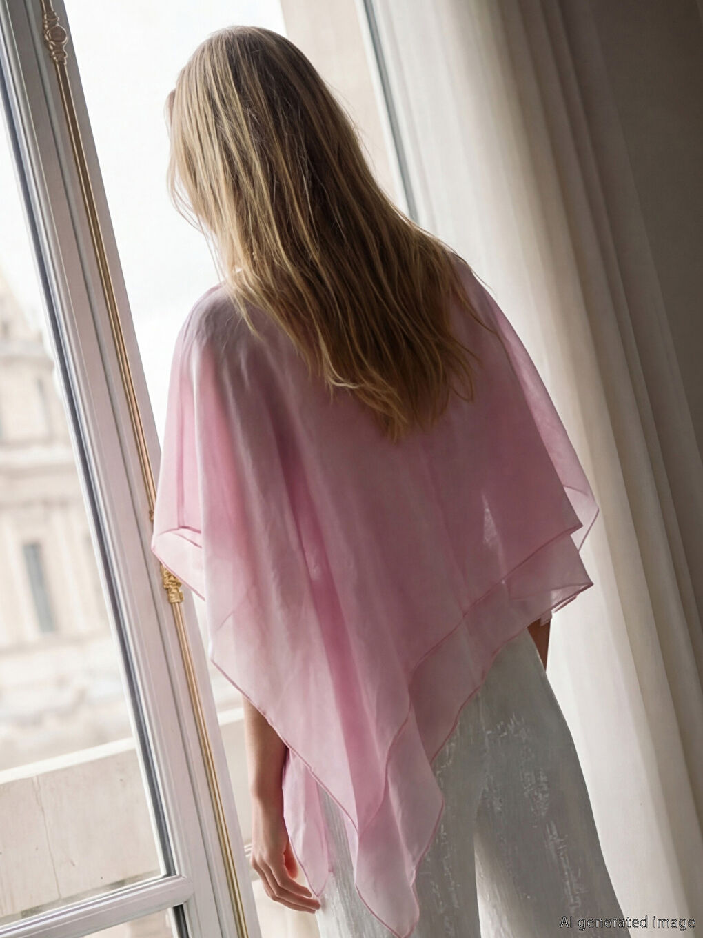 Pembe Kayık Yaka Asimetrik Kesim Bluz-2