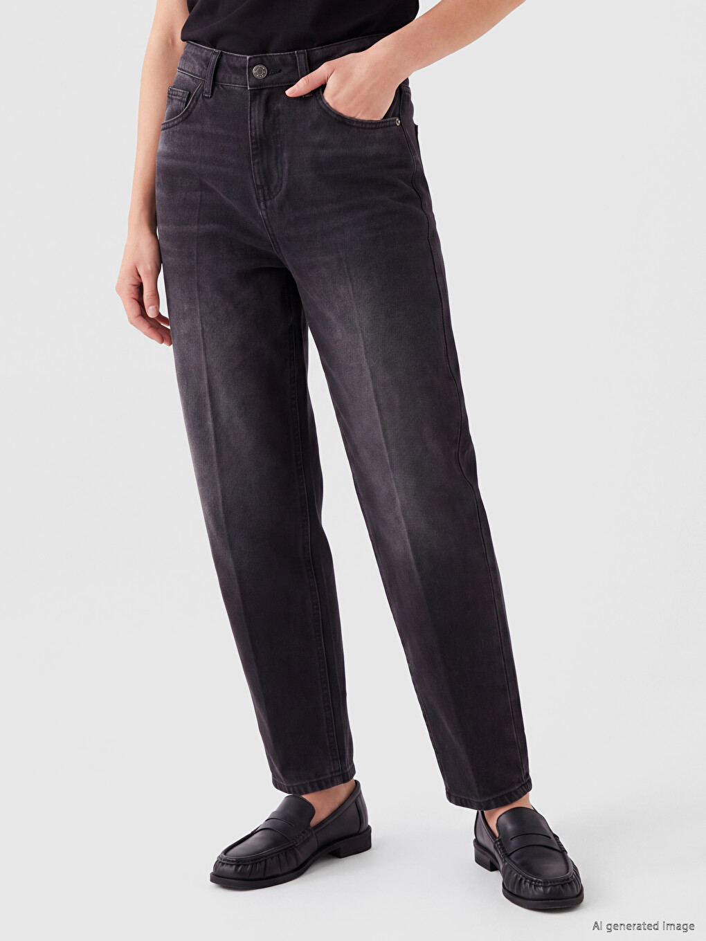 Woman Black Jeans-1