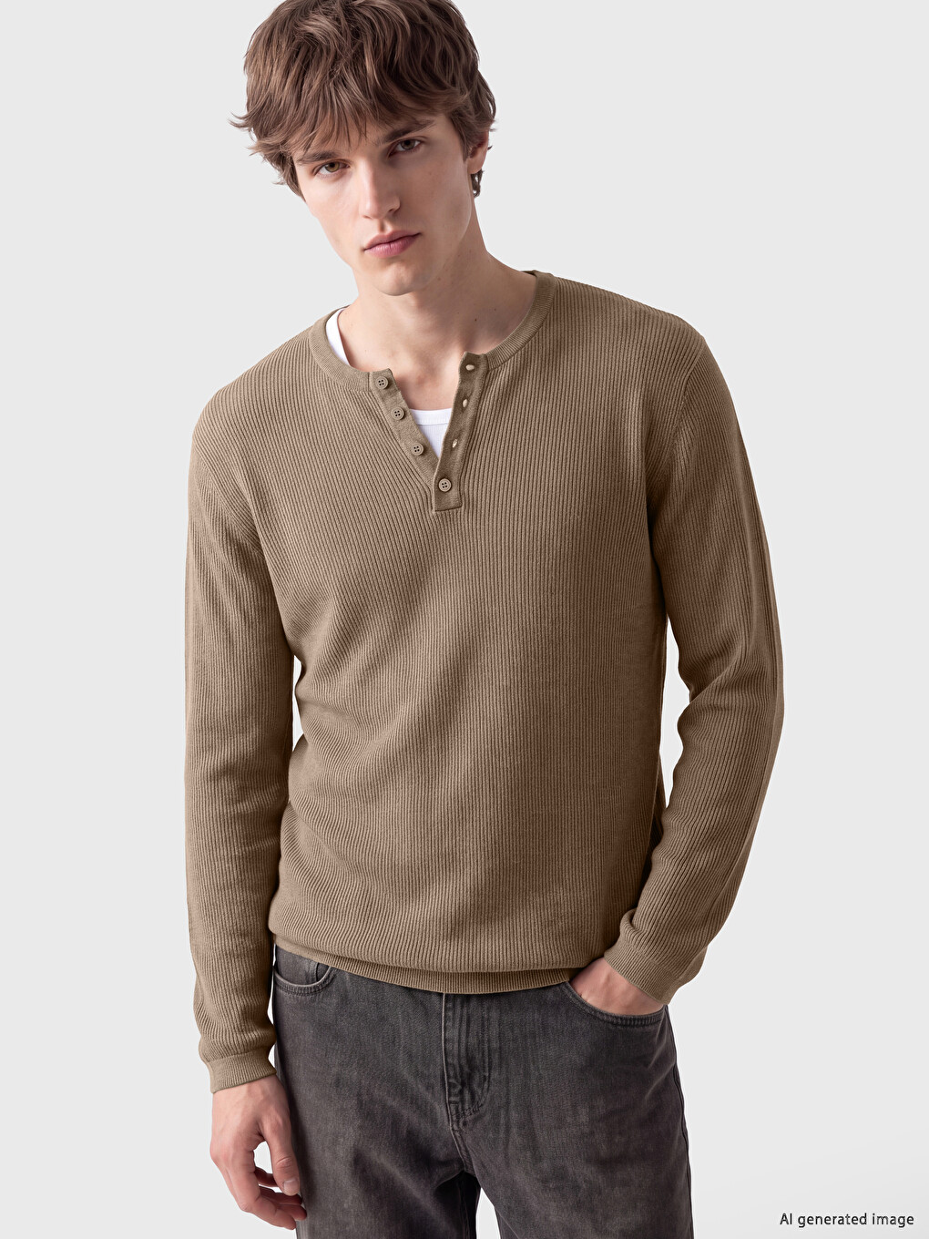 Crew Neck Men's Knitwear Sweater