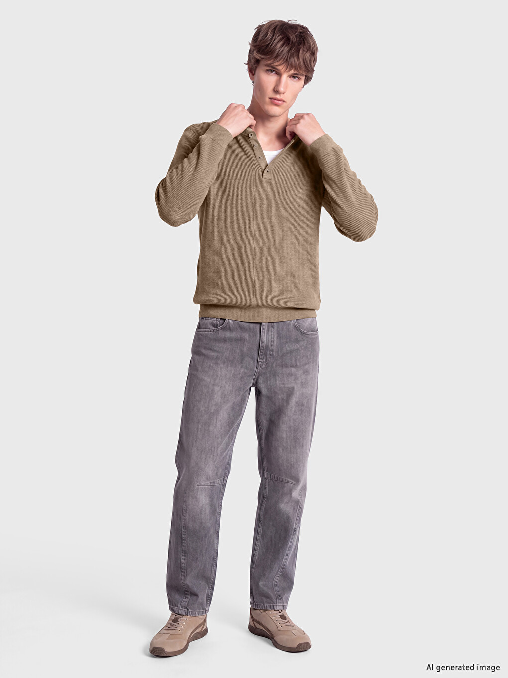 Crew Neck Men's Knitwear Sweater-1