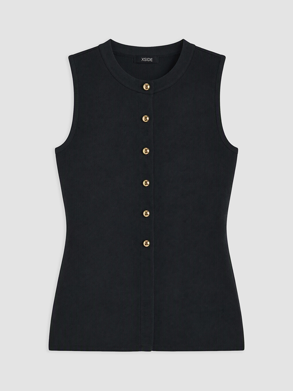 Crew Neck Women's Knitwear Gilet-2