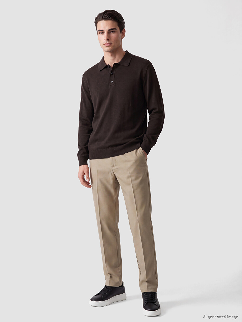 Polo Collar Men's Knitwear Sweater-1