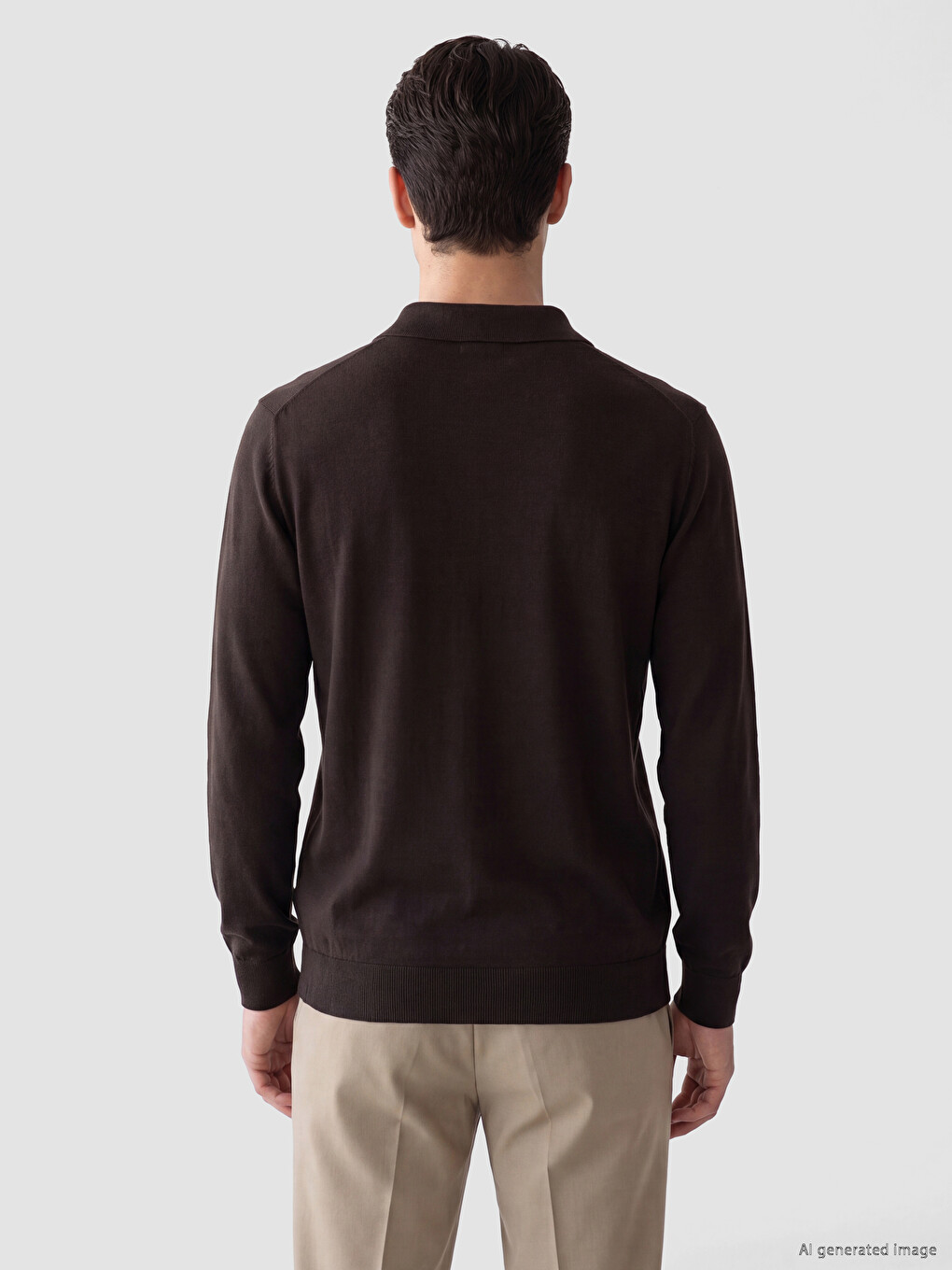 Polo Collar Men's Knitwear Sweater-2