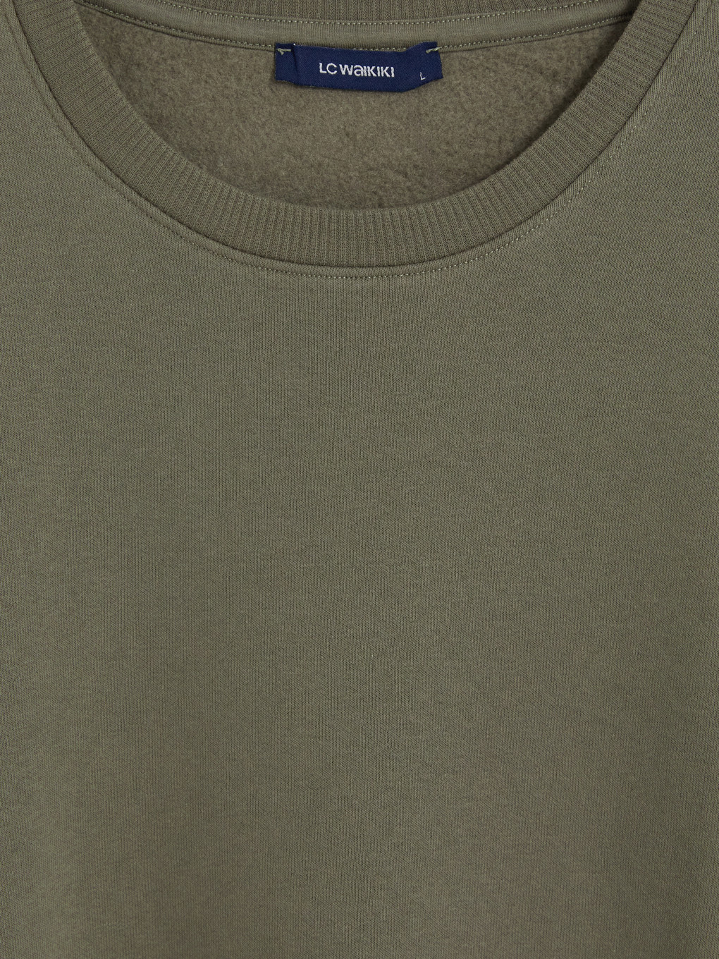 Haki Bisiklet Yaka Erkek Sweatshirt-6