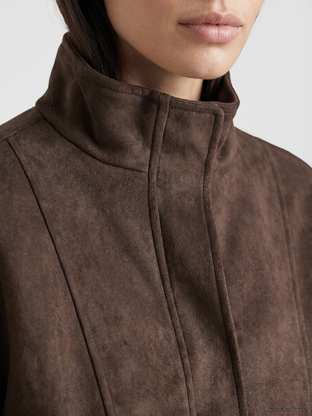 Oversize Women's Faux Suede Jacket-2