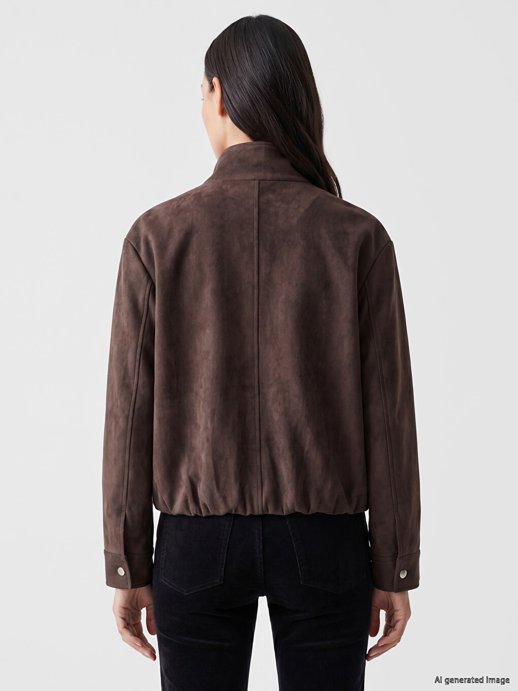 Oversize Women's Faux Suede Jacket-4