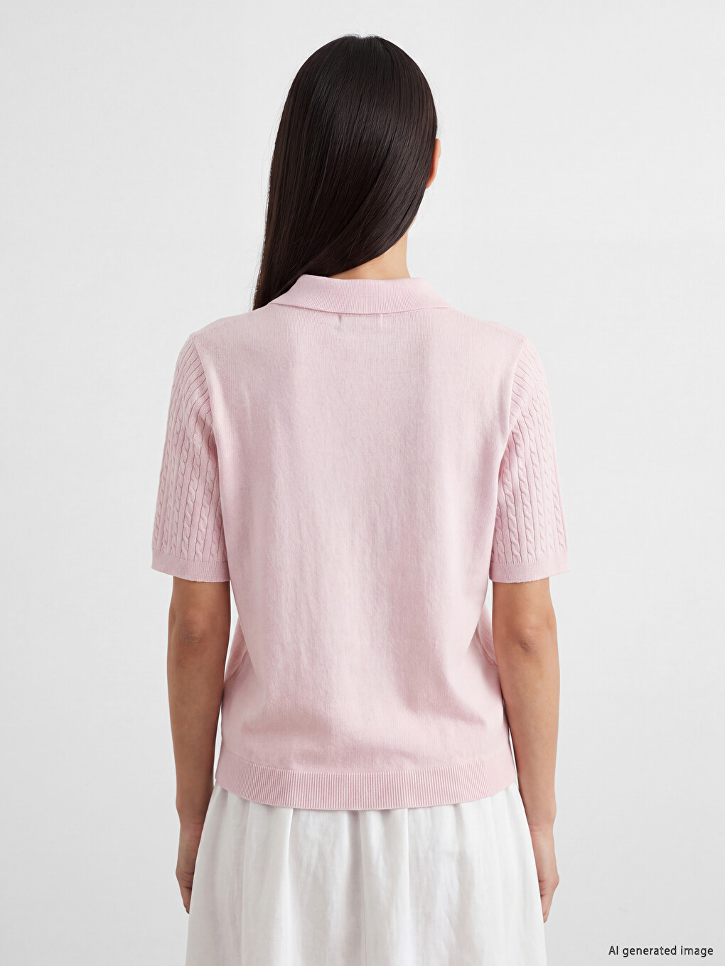 Polo Collar Women's Knitwear Sweater-3