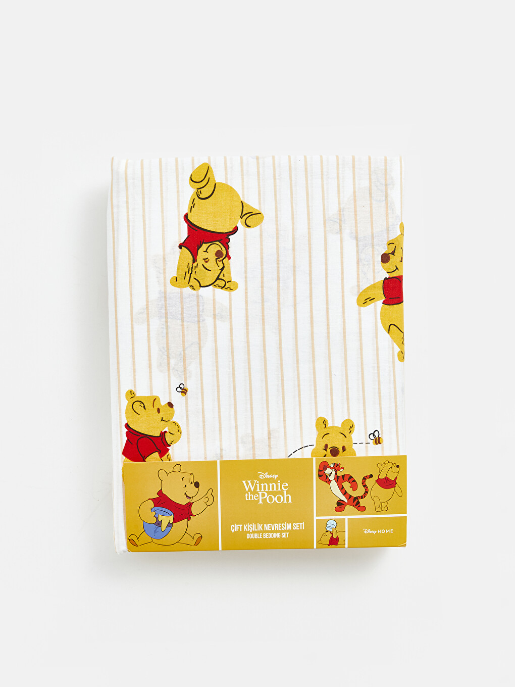 Karışık Winnie The Pooh Baskılı Çift Kişilik Nevresim Seti