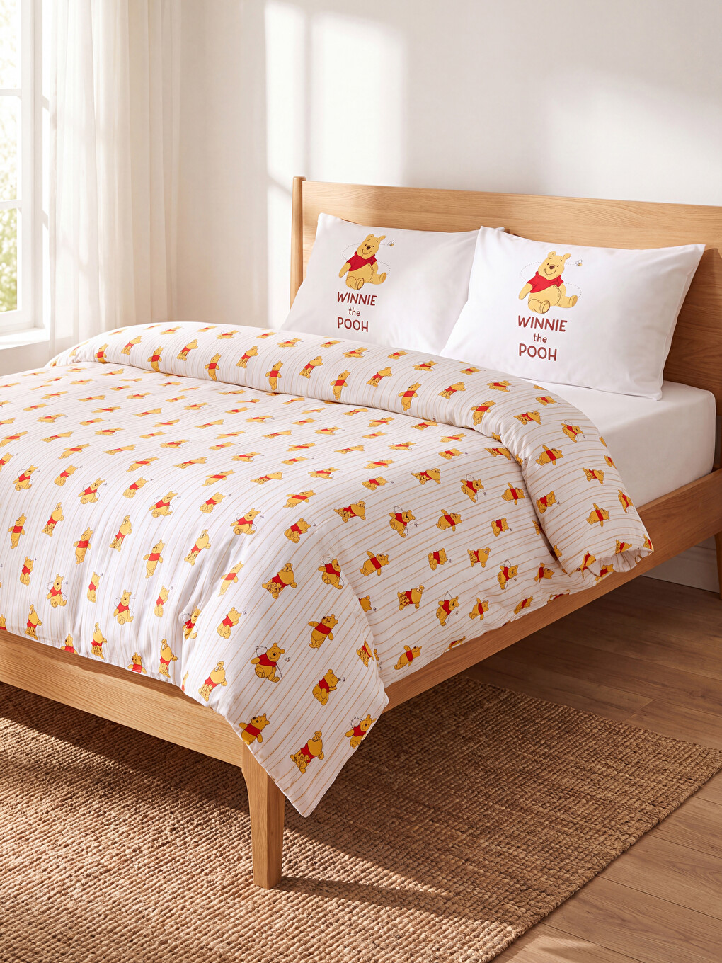 Set Cu Husă Pentru Pilotă Dublă Imprimată Winnie The Pooh